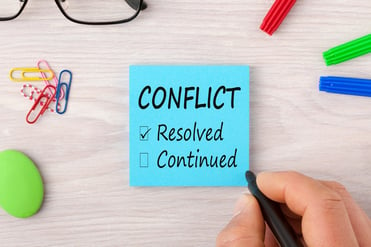 conflict writing on note concept - ThinkstockPhotos-929629754