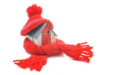 home wrapped in hat and scarf