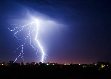 lightning strike at night